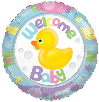 18" Welcome Baby - Rubber Duck Clearview - Premium Party Distribution
