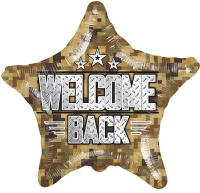 18" Welcome Back Camouflage Military Star (100ct) - Premium Party Distribution