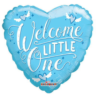 18" Welcome Little One - Blue Heart - Premium Party Distribution