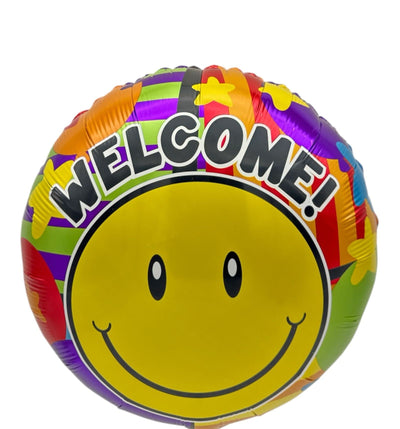 18" Welcome Smiley Face (50ct) - Premium Party Distribution