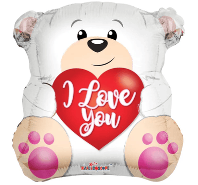 18" White Bear - I Love You - Premium Party Distribution
