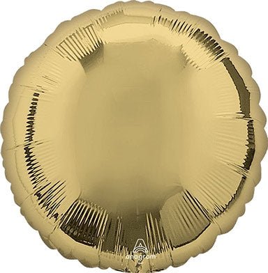 18” WHITE GOLD Round Shaped Foil Balloon (Anagram) - Pack of 25 - Premium Party Distribution