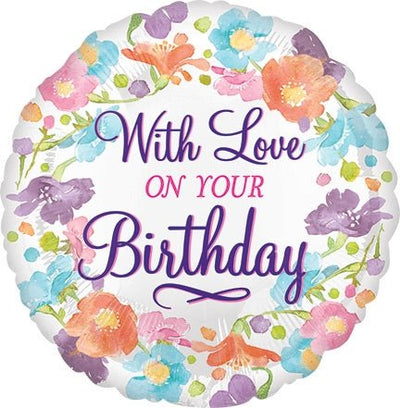 18" With Love On Your Birthday (10ct) - Premium Party Distribution