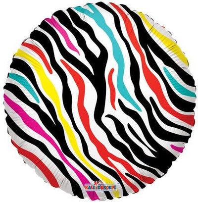 18" Zebra Print - Colorful - Premium Party Distribution