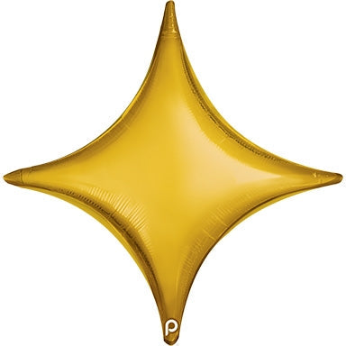 18in Gold STAR POINT - Foil Balloon - 5 Pack