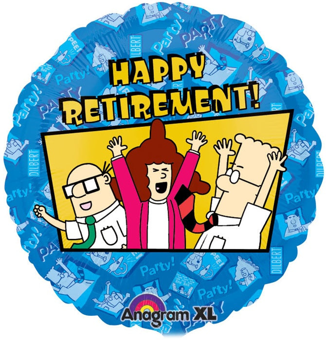 18in Dilbert Happy Retirement