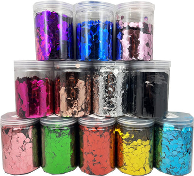 1cm Metallic Foil Confetti Jar - Premium Party Distribution
