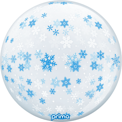 20” Blue & White Snowflakes Sphere - Premium Party Distribution