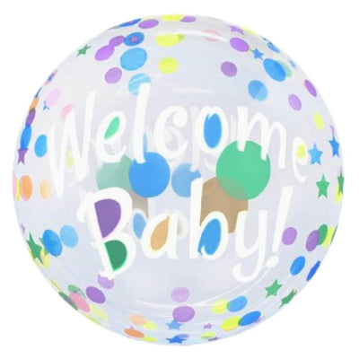 20" Clear Bobo - Welcome Baby - Premium Party Distribution