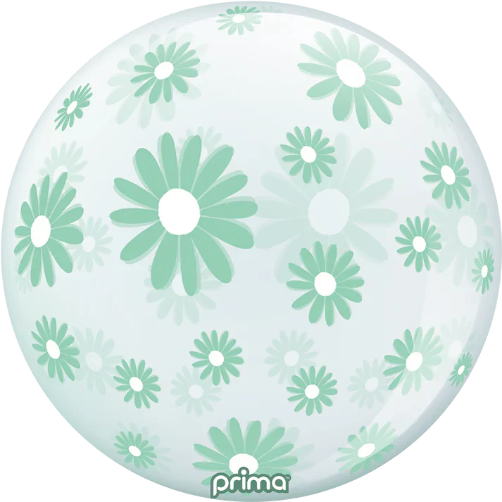 Prima 20" Mint Green Daisy Flower Sphere Balloon 1ct