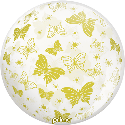 20” Gold Butterflies Sphere - Premium Party Distribution