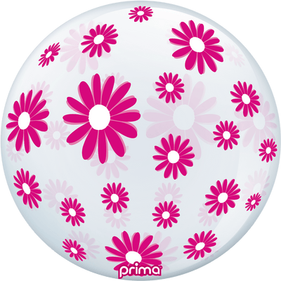 20” Hot Pink Daisies Sphere - Premium Party Distribution