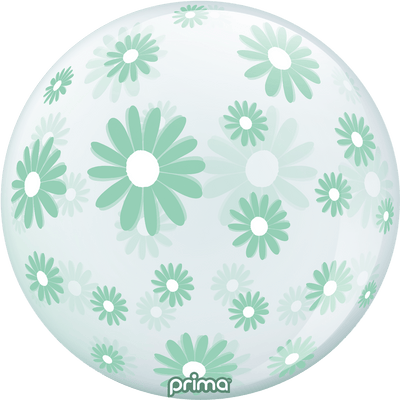 20” Mint Green Daisies Sphere - Premium Party Distribution