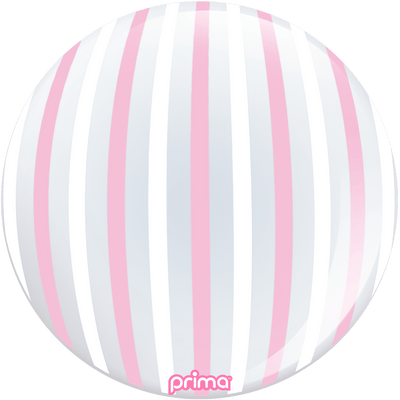20” Pink & White Stripe Sphere - Premium Party Distribution