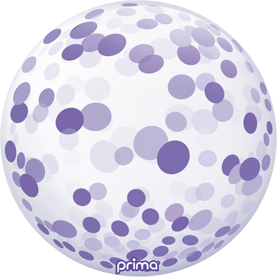 20” Purple Confetti Sphere - Premium Party Distribution
