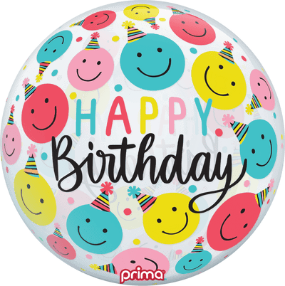 20" Smiley Party Hats Birthday Sphere - Premium Party Distribution