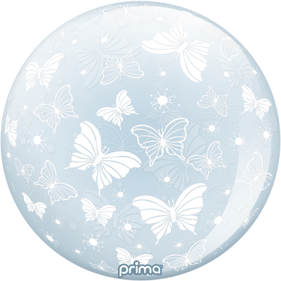 20” White Butterflies Sphere - Premium Party Distribution