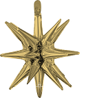 20” WHITE GOLD Magic Star (PKG) - Foil Balloon *Air Fill Only* - Premium Party Distribution