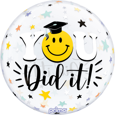 20" You Did It Smile Face Grad Sphere™ - Premium Party Distribution