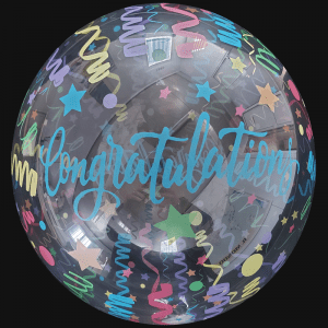 21" Clear Bobo - Congratulations - Premium Party Distribution