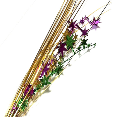 21" Star Sprays - Green, Gold, and Purple - Premium Party Distribution