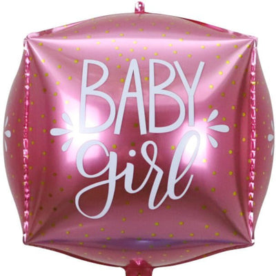 22" Cube - Baby Girl - Premium Party Distribution