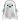 22" Cute Holographic Ghost - Premium Party Distribution