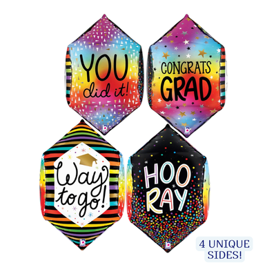 22" Dimensionals Colorful Grad - Betallic - Premium Party Distribution