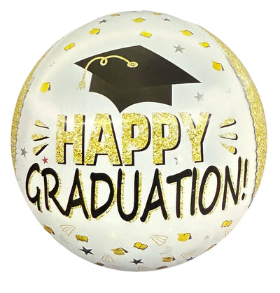 22" Happy Graduation! Orb Balloon 1ct - Premium Party Distribution