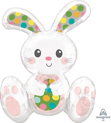 22” Sitting BUNNY - Multi Balloon (PKG) - Premium Party Distribution