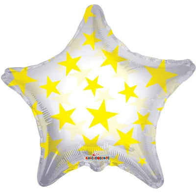 22" Yellow Star - Transparent - Premium Party Distribution