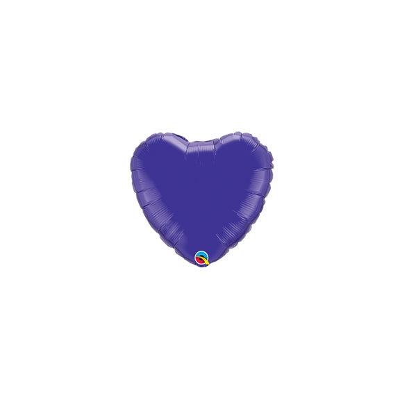 4 inch PURPLE Heart shaped Qualatex Foil Balloon