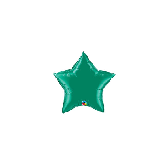 4 inch EMERALD Star Qualatex Foil Balloon