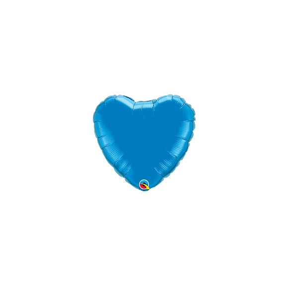 4 inch SAPPHIRE Heart Qualatex Foil Balloon