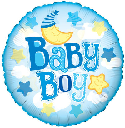 24" Baby Boy Moon - Premium Party Distribution