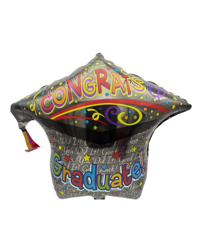 24" Congrats Graduate Shape Foil Balloon 100ct - CTI - Premium Party Distribution