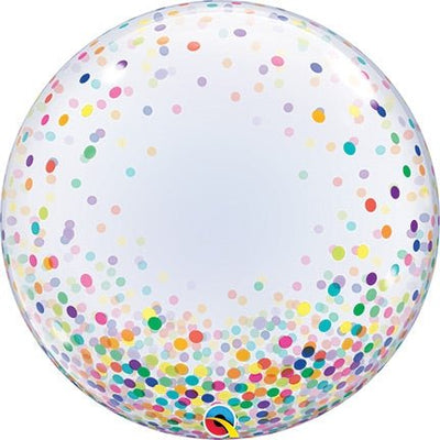 24" Deco Bubble - Colorful Confetti Dots - Premium Party Distribution