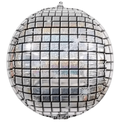 24" Holographic Disco Ball - Silver - Premium Party Distribution