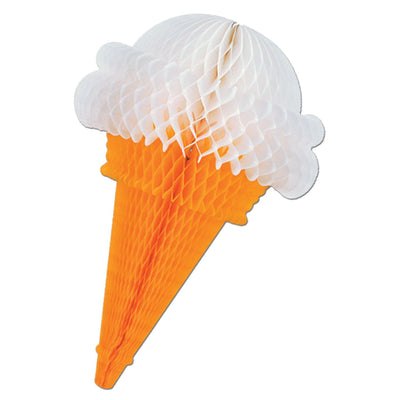 24" Honeycomb Decoration - Ice Cream Cone - Premium Party Distribution