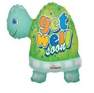 24" Turtle "Get Well Soon" Foil Balloon 1ct - ConverUSA - Premium Party Distribution