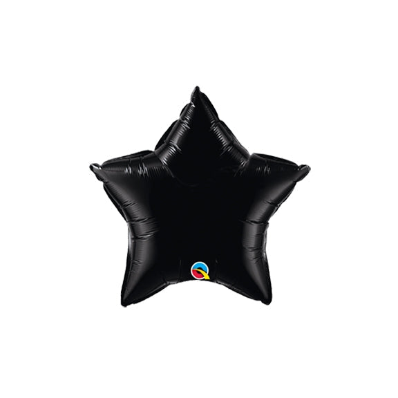 9 inch BLACK Star Qualatex Foil Balloon