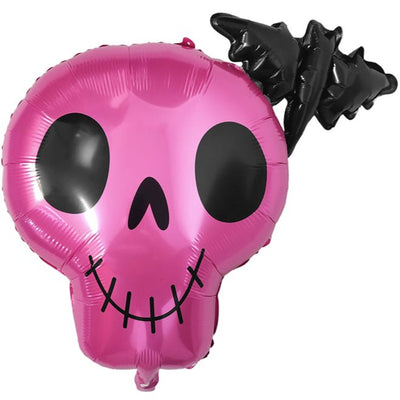 25" Halloween - Pink Skull and Bat - Premium Party Distribution