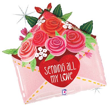 25” Sending Love Roses Envelope - Premium Party Distribution