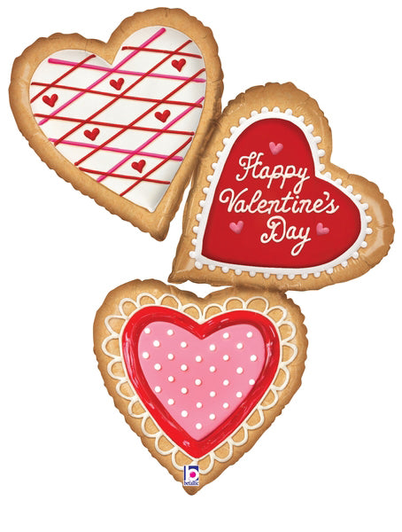 Betallic 33" Valentine Cookies Foil Balloon