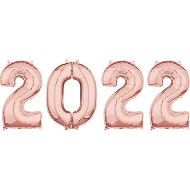 26" 2022 Number Kit - Rose Gold - Premium Party Distribution