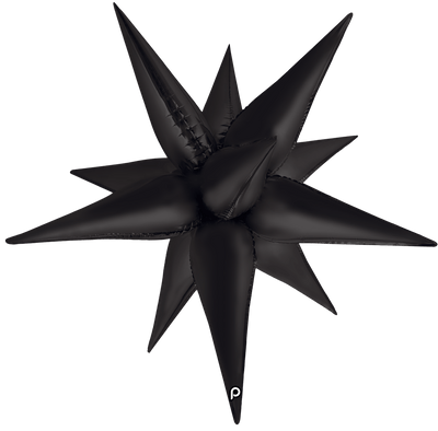 26" Starburst - Black Satin - Premium Party Distribution