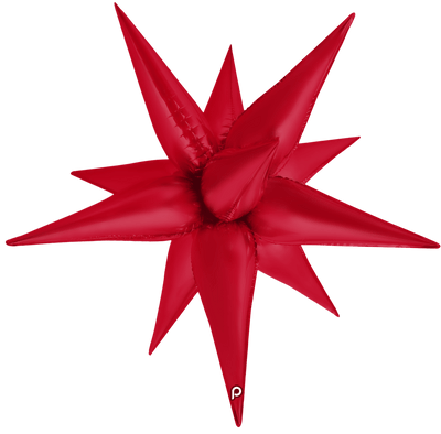 26" Starburst - Red Satin - Premium Party Distribution