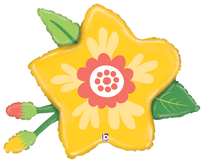 26" Yellow Flower Balloon - Premium Party Distribution