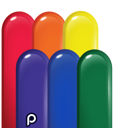 260 Nozzle Up - Classic Rainbow Assorted (50ct) - Prima - Premium Party Distribution