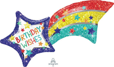 27" Birthday Wishes Shooting Star (5ct) - Premium Party Distribution